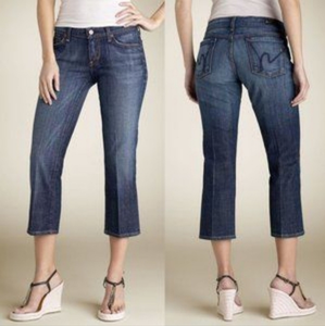 CITIZENS OF HUMANITY Kelly‎ 063 Low Waist Crop Jean Size 26 Excellent Condition